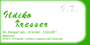 ildiko kresser business card